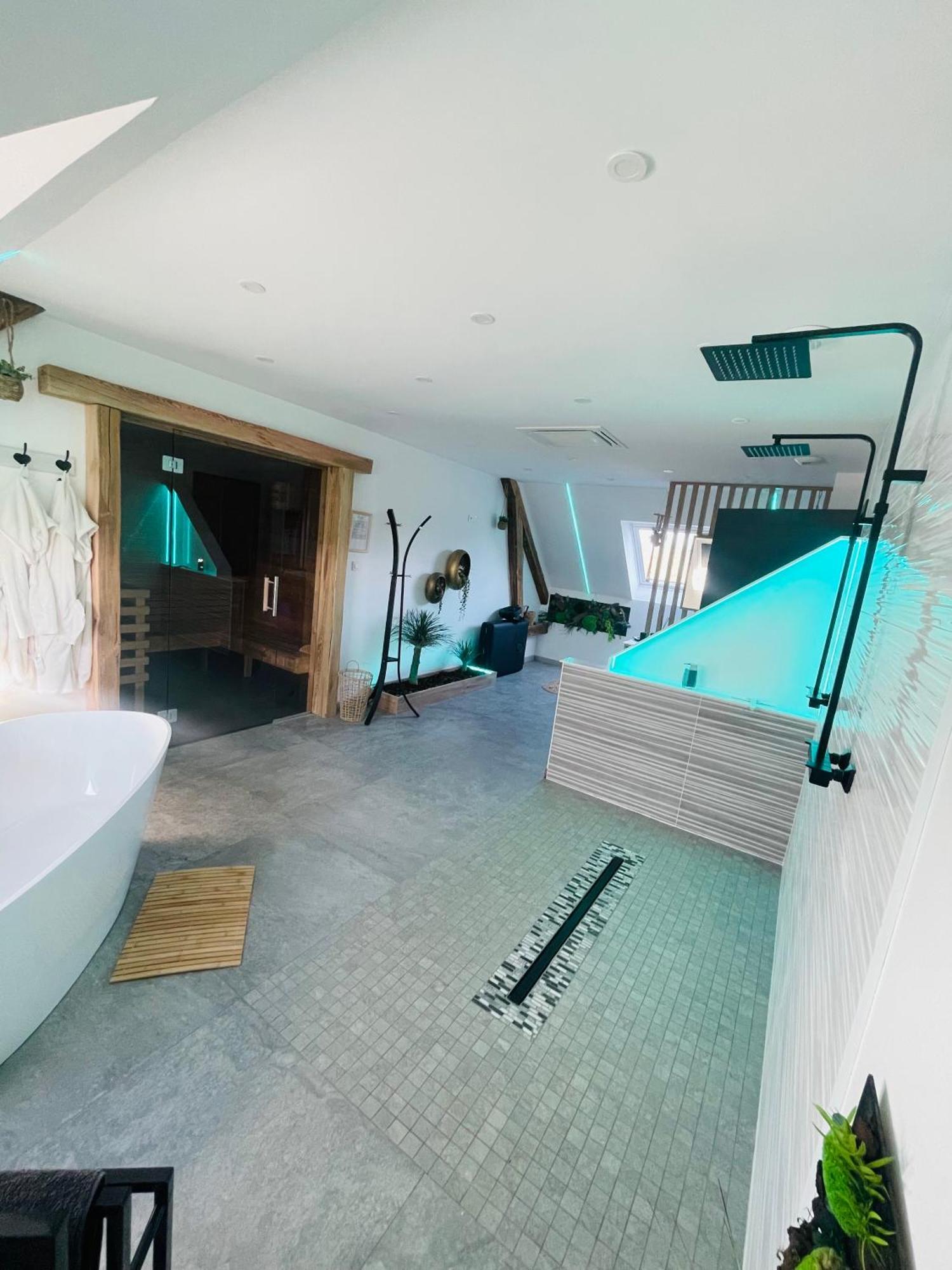 Maison Gite Chez Nounou Sauna Jacuzzi Jardin Arbore Etting Exterior foto